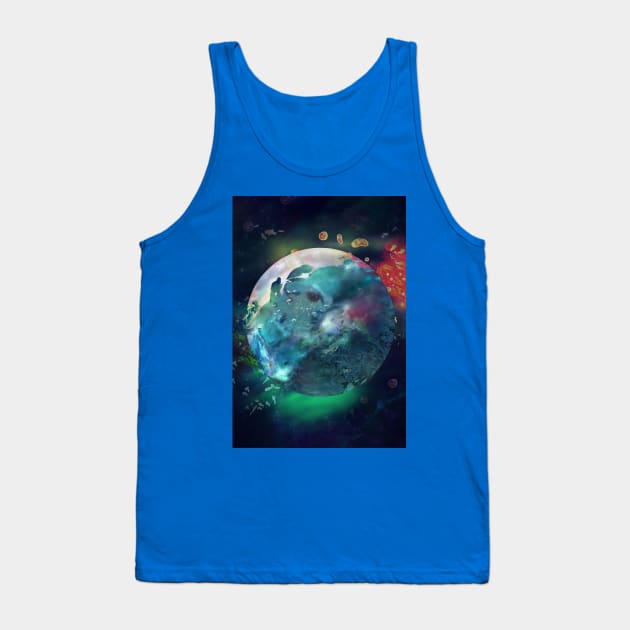 Neptune Planet Deep God of Fishies Tank Top by sandpaperdaisy